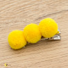 Gancho pompom amarelo