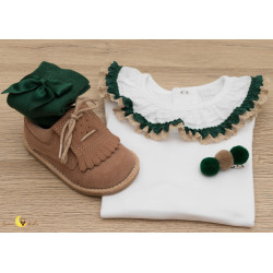 Conjunto Verde garrafa/Camel