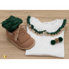 Conjunto Verde garrafa/Camel