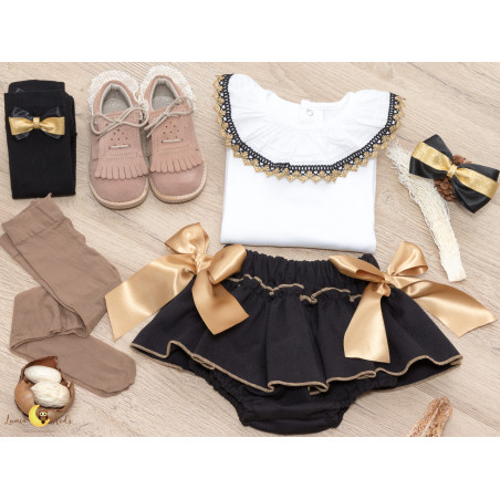 Conjunto Clássico Preto & Dourado