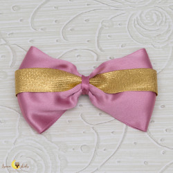 Conjunto Clássico Rosa velho & Dourado