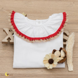 Conjunto Saia-cueca Xadrez Bege Natal