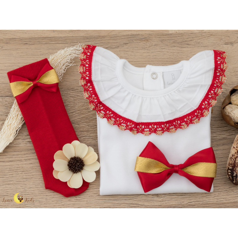 Conjunto Clássico Vermelho & Dourado 2