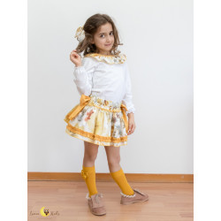 Conjunto Saia-cueca Mostarda